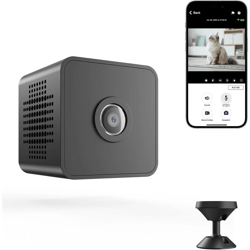 X1S Mini Cube Camera 1080P Wireless Security Camera Night Vision Motion Detection Surveillance Camera for Baby Pet Monitoring (No Memory Card)