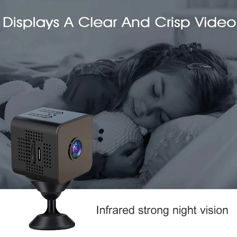 X1S Mini Cube Camera 1080P Wireless Security Camera Night Vision Motion Detection Surveillance Camera for Baby Pet Monitoring (No Memory Card)