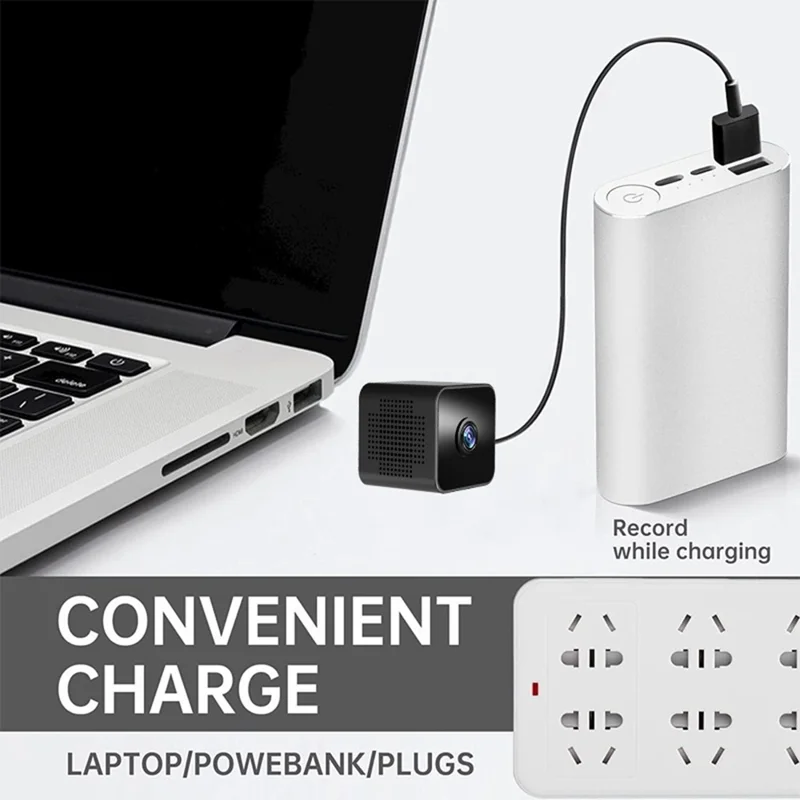 X1S Mini Cube Camera 1080P Wireless Security Camera Night Vision Motion Detection Surveillance Camera for Baby Pet Monitoring (No Memory Card)