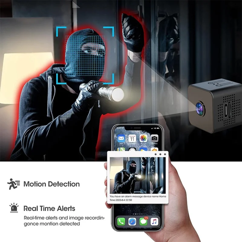X1S Mini Cube Camera 1080P Wireless Security Camera Night Vision Motion Detection Surveillance Camera for Baby Pet Monitoring (No Memory Card)