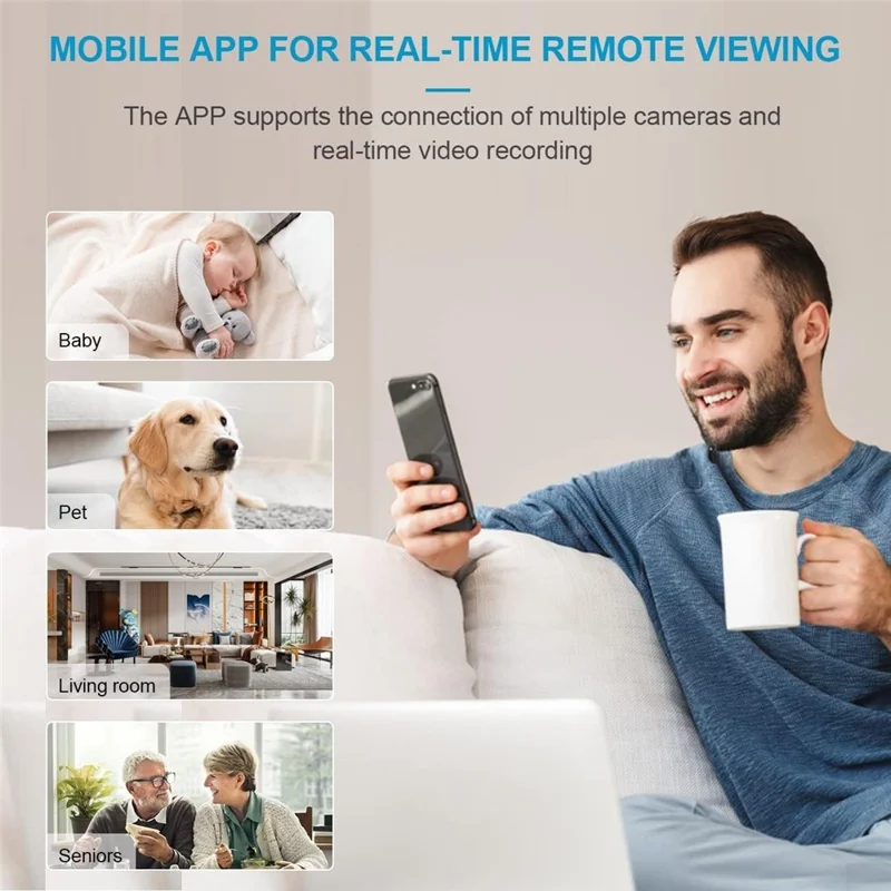 X1S Mini Cube Camera 1080P Wireless Security Camera Night Vision Motion Detection Surveillance Camera for Baby Pet Monitoring (No Memory Card)