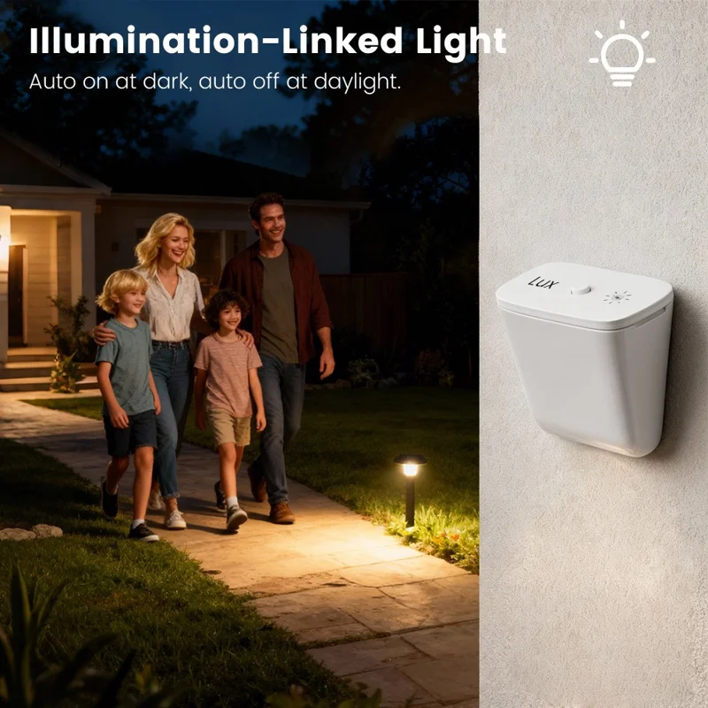 Sensor de Luz Zigbee MG-GZ100-W-ZIG, Detector Inalámbrico de Iluminación con IP67 Impermeable, Dispositivo de Detección de Luminosidad para Control Inteligente de Cortinas y Luces - Blanco