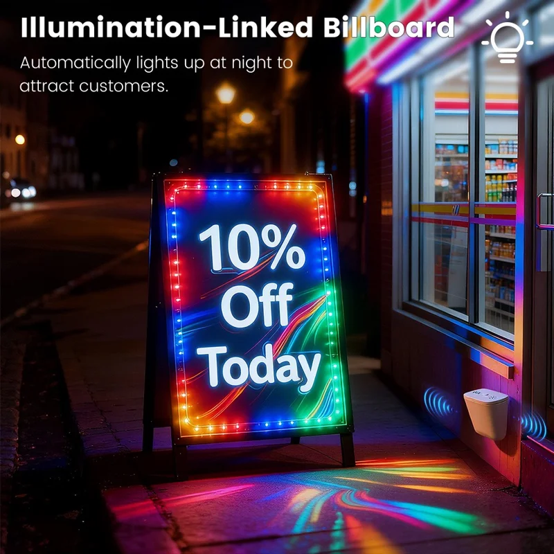 Sensor de Luz Zigbee MG-GZ100-W-ZIG, Detector Inalámbrico de Iluminación con IP67 Impermeable, Dispositivo de Detección de Luminosidad para Control Inteligente de Cortinas y Luces - Blanco