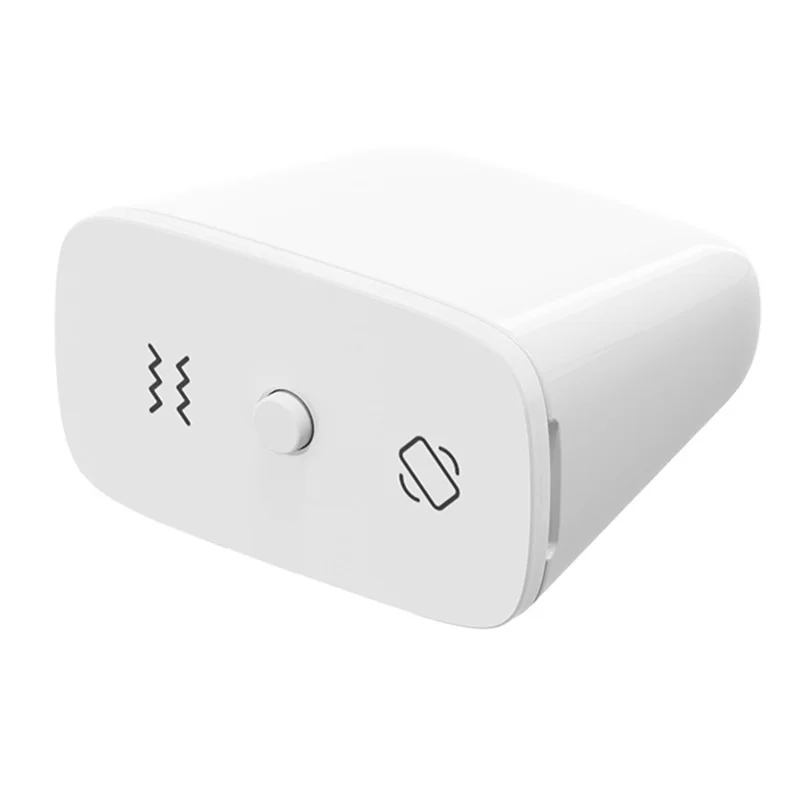 Capteur de vibration ZD100 Zigbee 3-en-1 étanche IP67, alarme intelligente de surveillance de sécurité avec détection d'inclinaison et chute - Blanc
