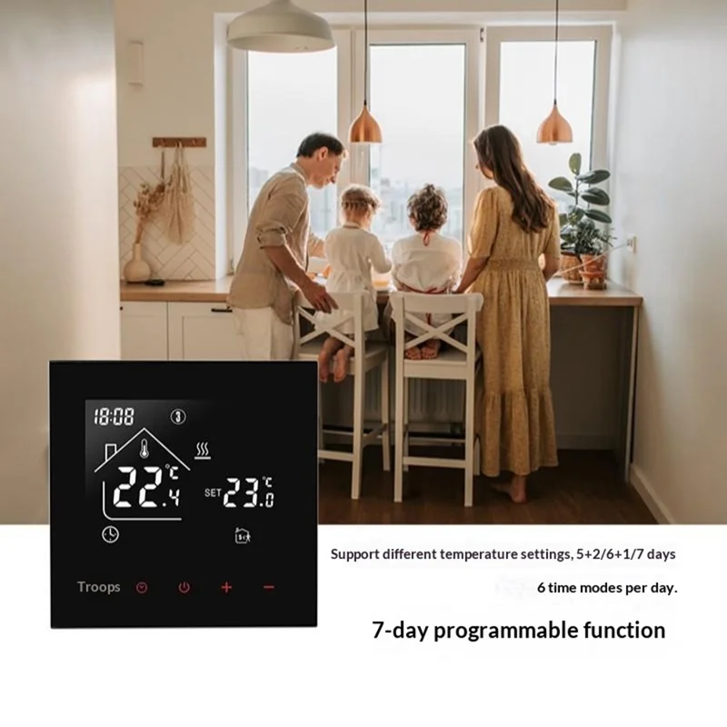 G811 Smart Vloerverwarming Thermostaat Stembeheer 7-Daagse Programmeerbare WiFi Digitale Temperatuurregelaar - Hydraulische Vloerverwarming