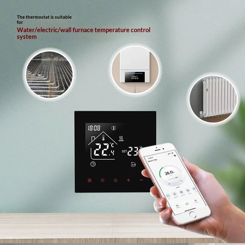 G811 Smart Vloerverwarming Thermostaat Stembeheer 7-Daagse Programmeerbare WiFi Digitale Temperatuurregelaar - Hydraulische Vloerverwarming