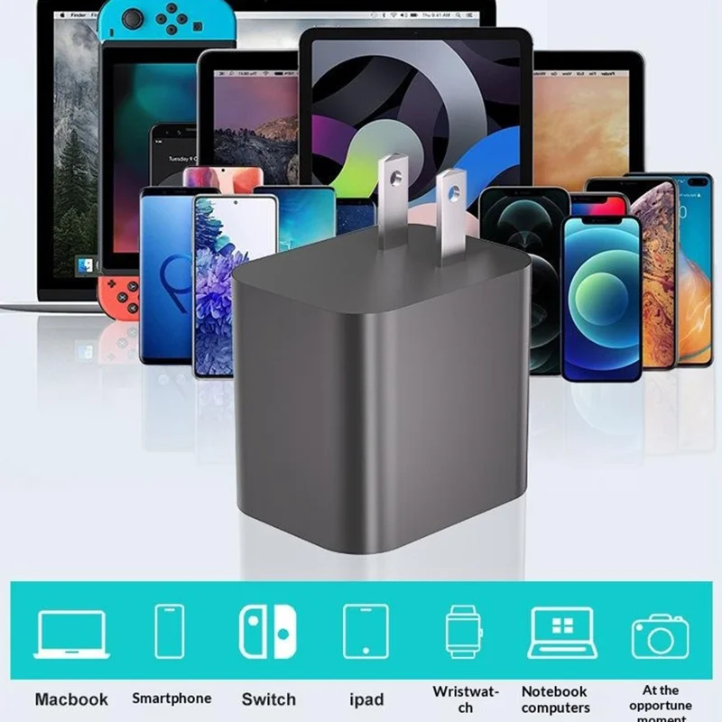 60W GaN Fast Charger for Nintendo Switch 2 USB-C Power Adapter with 1.7m Type-C Cable - US Plug