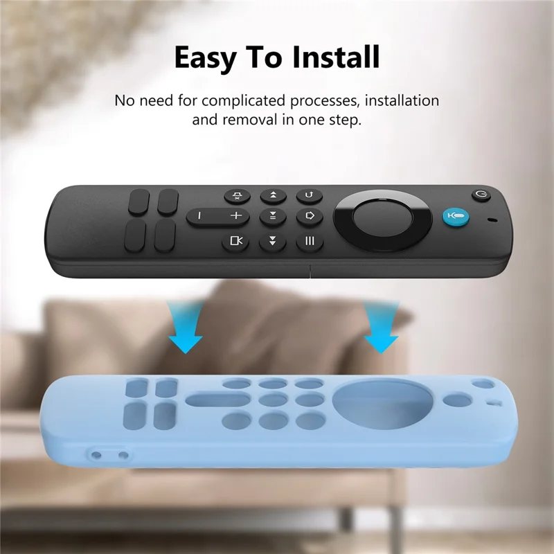 Funda de silicona para control remoto Amazon Fire TV Stick 4K / HD (modelo más reciente), cubierta protectora a prueba de golpes con textura de diamante - Blanco