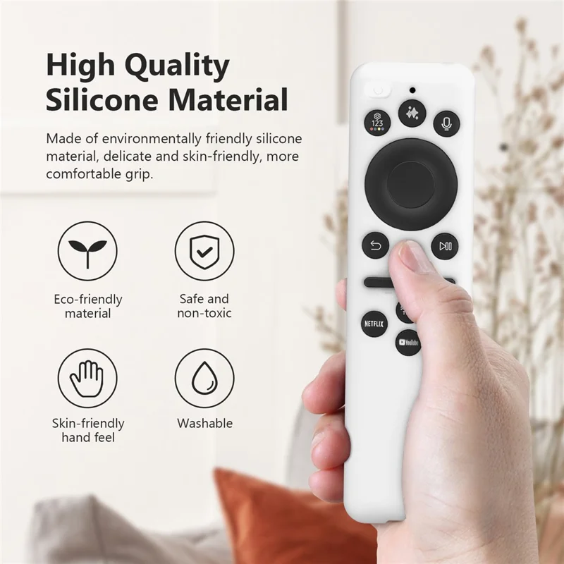 Silikonebeskyttelsesdækk til fjernbetjening Samsung BN59-01432A / BN59-01432J / BN59-01480L, stødfast, støvdækkende, fuld dækning, beskyttende cover med lynge - Sort