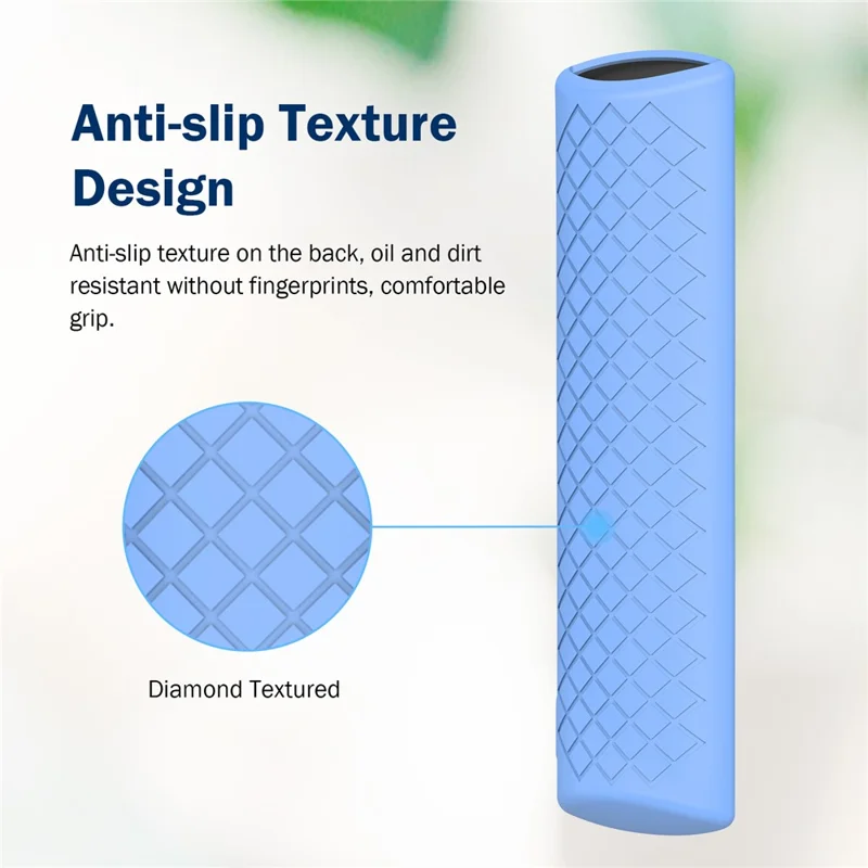 Silicone Case for Amazon Fire TV Alexa Voice (2023) Remote Control Shockproof Full Cover Anti-slip Protective Cover with Lanyard - Luminous Blue