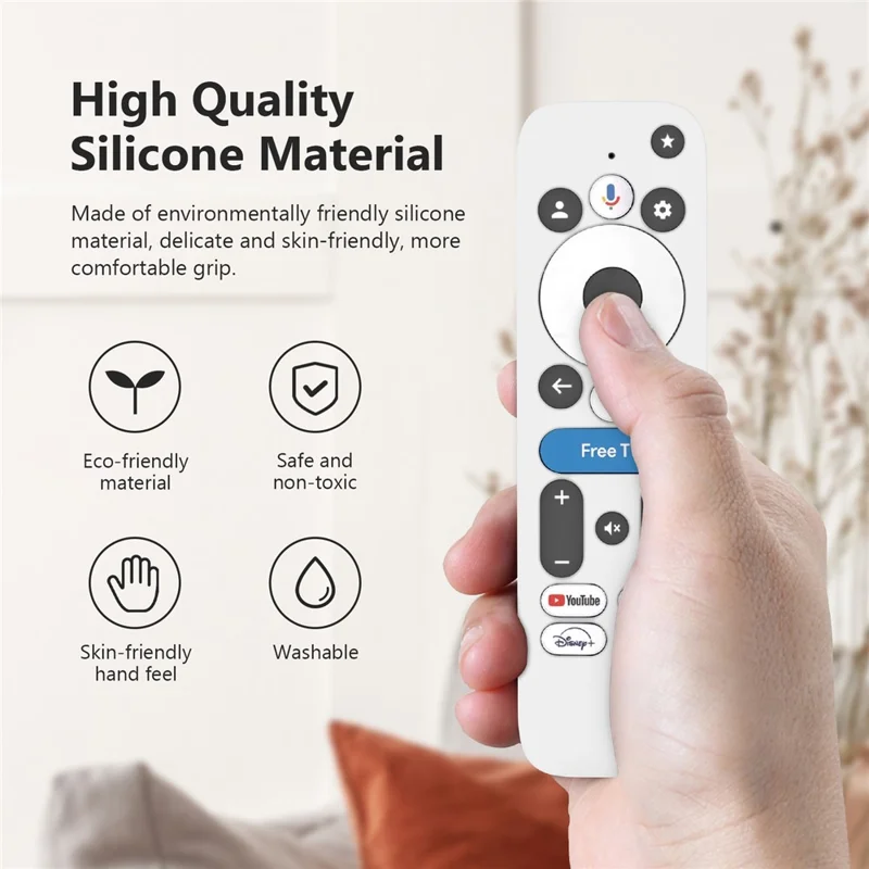 Silikonhülle für Walmart onn.Google TV Box 4K Pro (2025) Fernbedienung, Diamantstruktur, rutschfeste Schutzhülle mit Lanyard - Schwarz