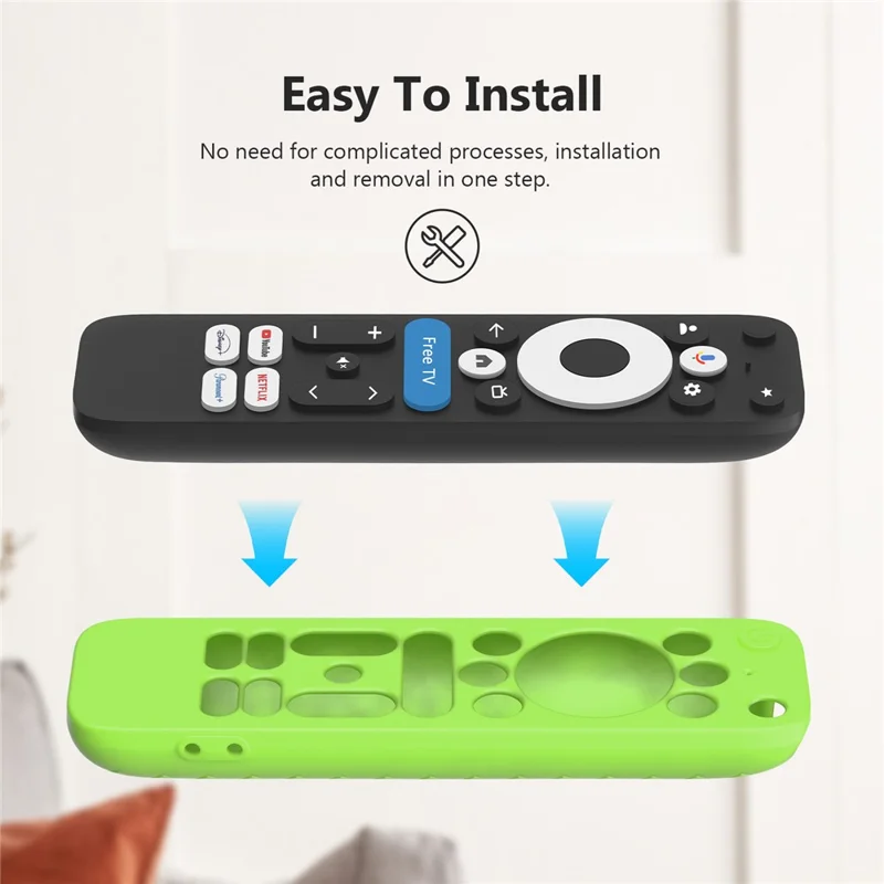 Силиконовый чехол для пульта дистанционного управления Walmart onn. Google TV Box 4K Pro (2025) с ромбовидной текстурой, противоскользящий защитный чехол с ремешком — белый