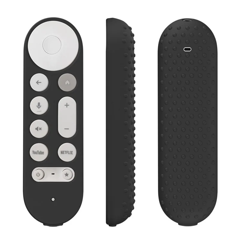 Siliconen hoesje voor Google TV Streamer 4K afstandsbediening Antislip, stootvrij, beschermende hoes met lanyard - Rood