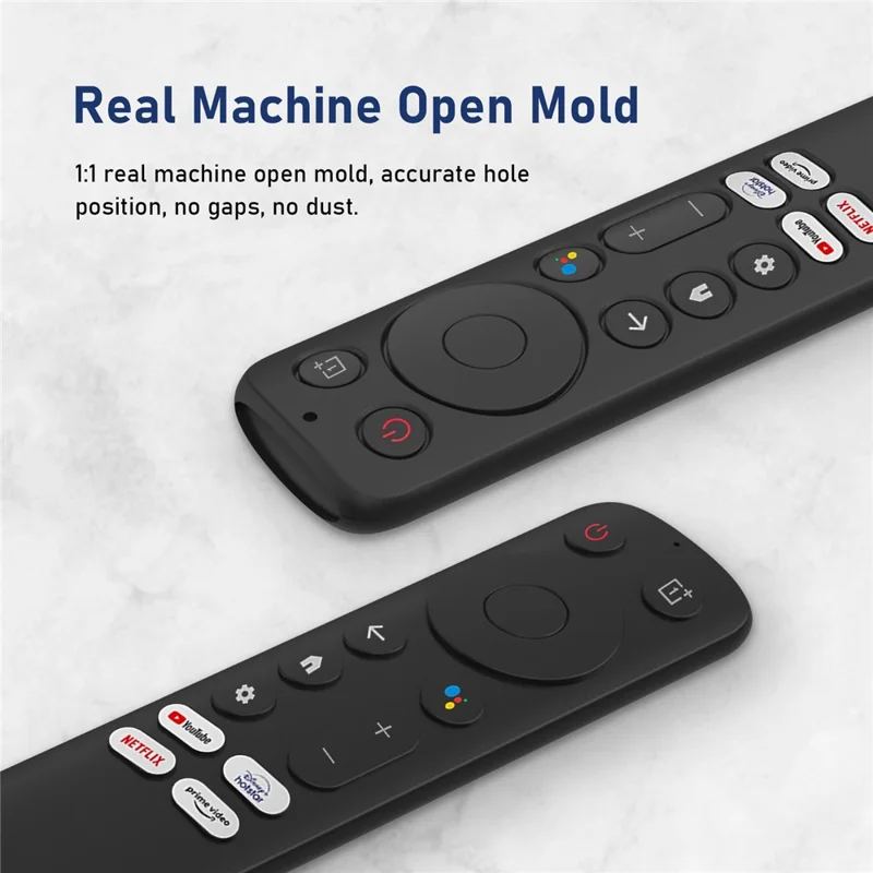 Siliconen afstandsbedieningshoes voor OnePlus TV Q2 Pro, anti-val, stootvrij, stofvrij, beschermhoes met koord - Zwart