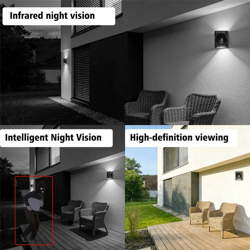 BD03 Dual Lens PTZ Security Camera IP66 Waterproof AI Detection Night Vision WiFi Surveillance Camera - EU Plug