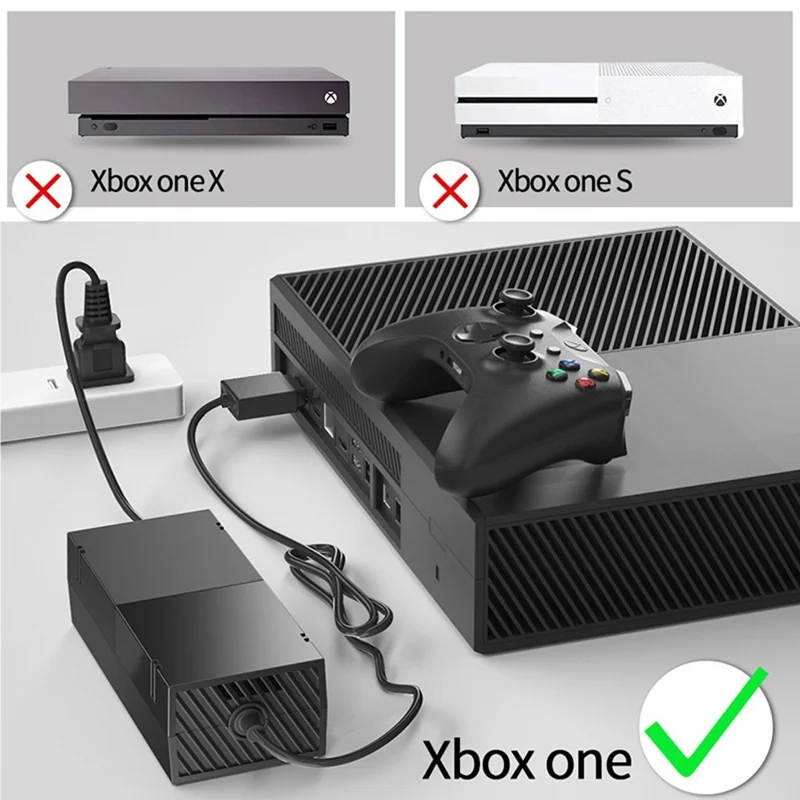 Til Xbox One 12 V 17,9 A strømforsyning AC-adapter strømforsyning opladerkabel erstatning – US-stik