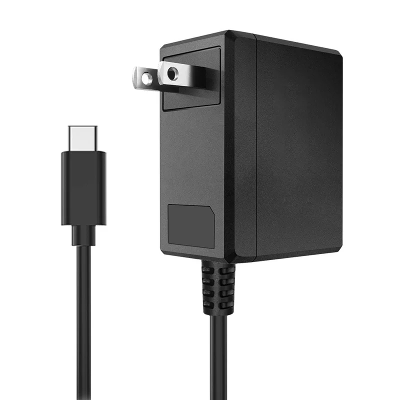 MIMD 2,6 A vekselstrømsadapter til Nintendo Switch / Lite / OLED-spilcontroller Type-C-oplader med 1,5 m kabel – US-stik