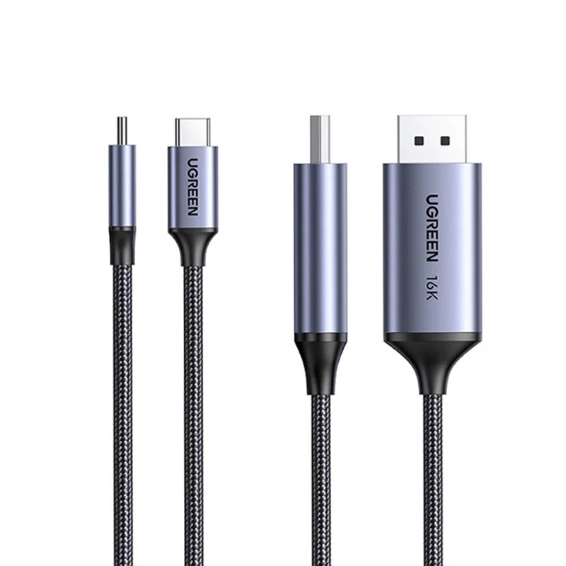 UGREEN CM707-25864 USB-C to DisplayPort Cable 2.1 16K / 30Hz 8K / 120Hz 40Gbps Compatible with Thunderbolt 4 / 3