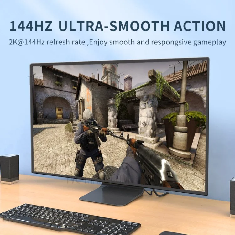 Jasoz T-A193 A114 Port D'affichage 3M 1.2 Câble DP 2k / 144hz 4k / 60hz Pour le Projecteur HDTV Ordinateur Portable Vidéo PC Vidéo