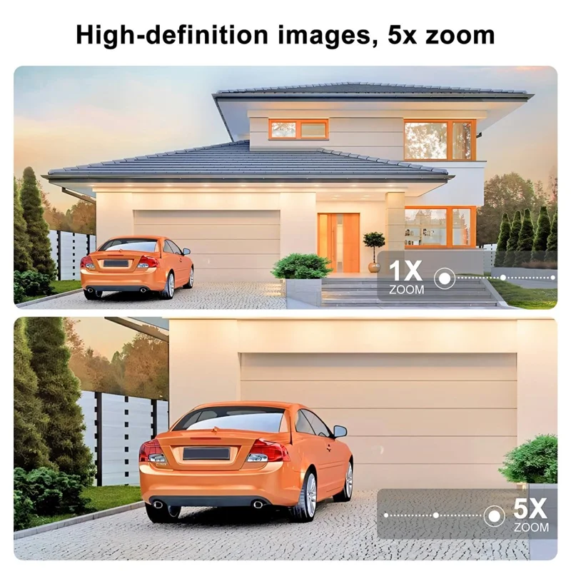 K6W-2 2K Dual Lens Window WiFi Camera Drill-Free Security Camera for Home and Shop Use - White