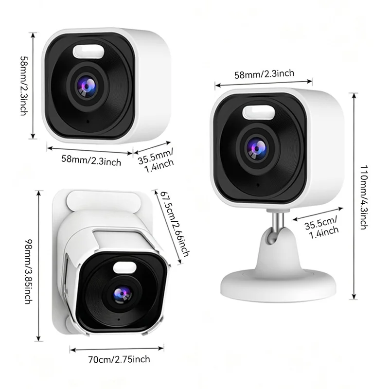 K15 1080P 3MP Security Camera 100 Degree Wide Angle IP66 WiFi Color Night Vision Two-Way Audio IP Camera - White