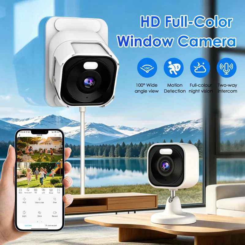 K15 1080P 3MP Security Camera 100 Degree Wide Angle IP66 WiFi Color Night Vision Two-Way Audio IP Camera - White