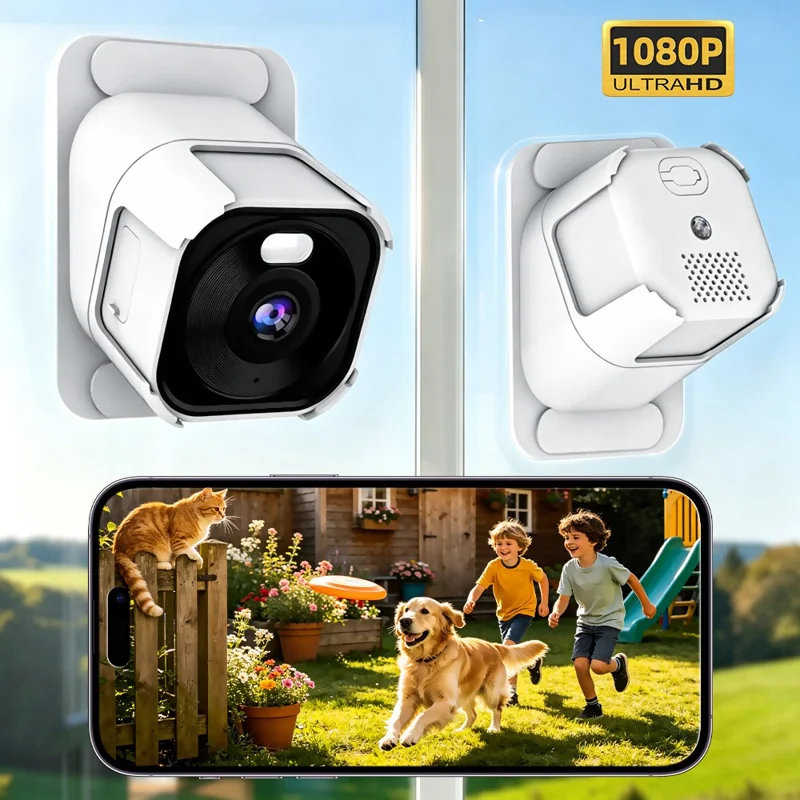 K15 1080P 3MP Security Camera 100 Degree Wide Angle IP66 WiFi Color Night Vision Two-Way Audio IP Camera - White