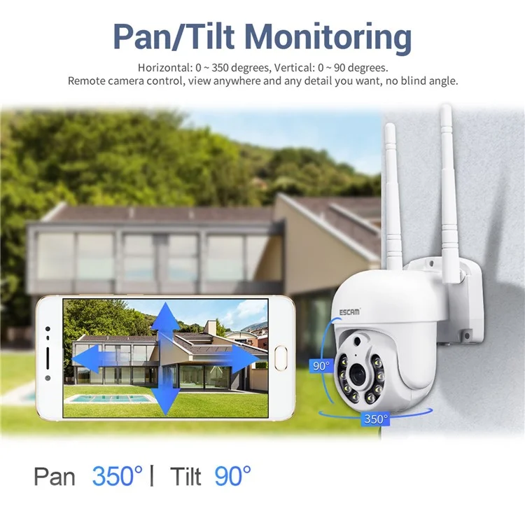 ESCAM WNK718 3MP Smart Home Security Camera NVR Set 8pcs Wifi IP Caméras Video Video Video CCTV Cameras Système de Surveillance - Plug