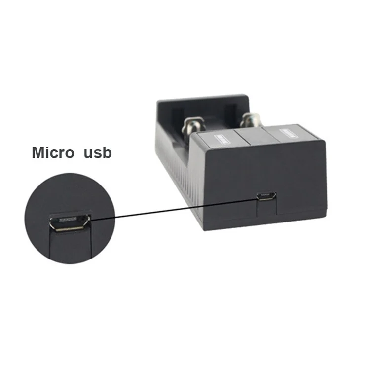 Universal 2 Slot Carregador de Bateria USB Carregamento Inteligente Para Baterias Recarregáveis ​​de Íon de Lítio 18650 26650 14500