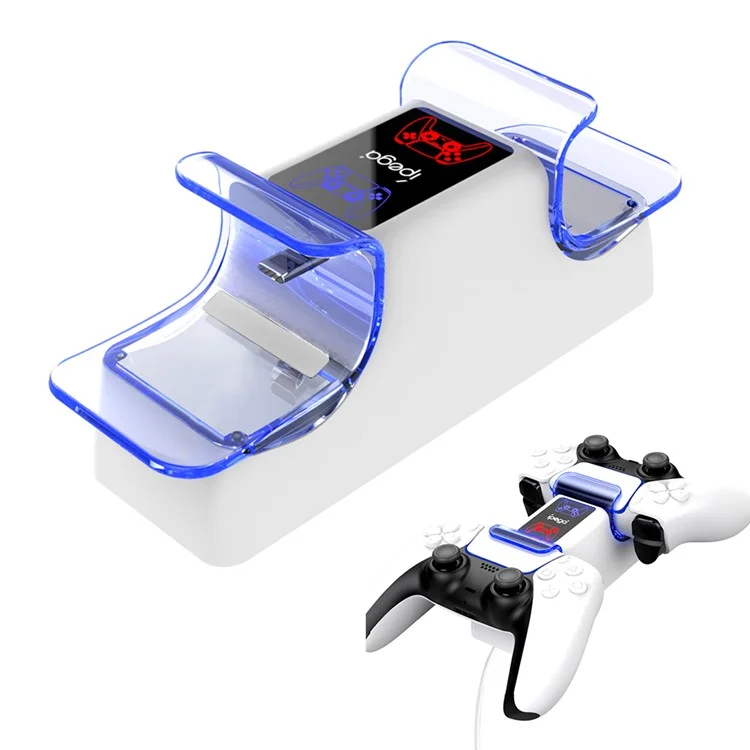 IPEGA PG-5003 Wireless Game Handle Charging Station Dual Controller Charger Base with LED Light for PS5