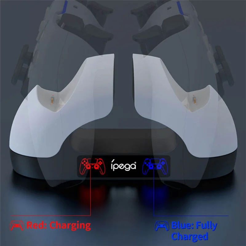 IPEGA PG-P5008 Portable Gamepad Charging Station Handheld Game Controller Dual Charging Dock for PS5 Controller