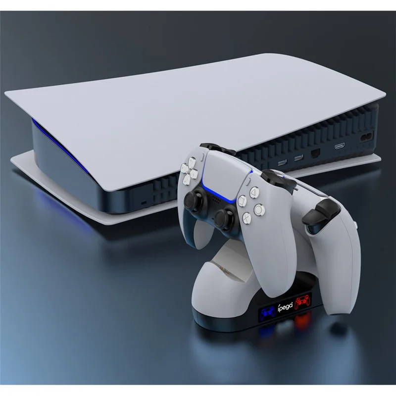 IPEGA PG-P5008 Portable Gamepad Charging Station Handheld Game Controller Dual Charging Dock for PS5 Controller