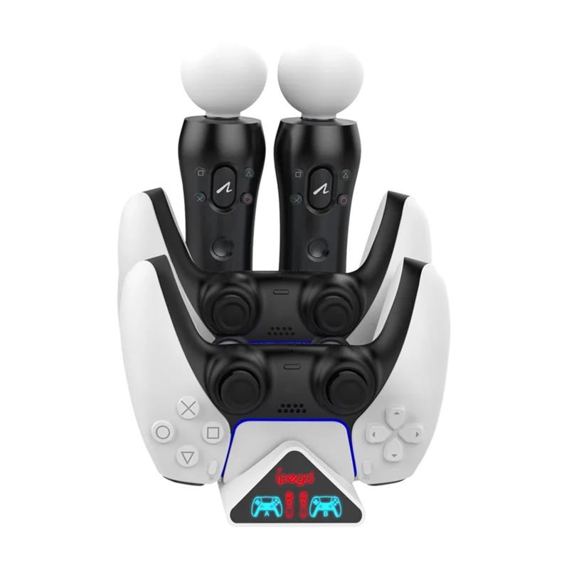 IPEGA PG-5011 4 in 1 Game Controller Charging Dock Multi-function Gamepad Charging Stand for PS5/PS Move Controller