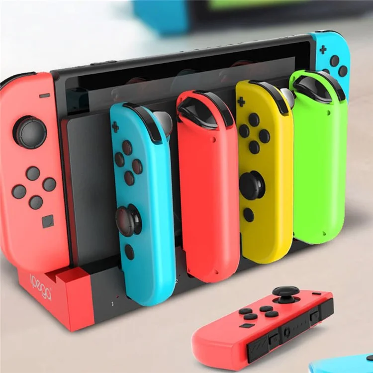 IPEGA PG-9186 Cargador USB 2.0 para Joy-Cons con 4 ranuras de carga para Joy-Con y luces indicadoras