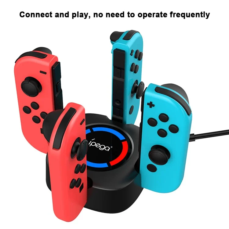 IPEGA PG-9177 Station de charge 4 en 1 pour Nintendo Switch Joy-Con Poste de charge multifonctions avec indicateur