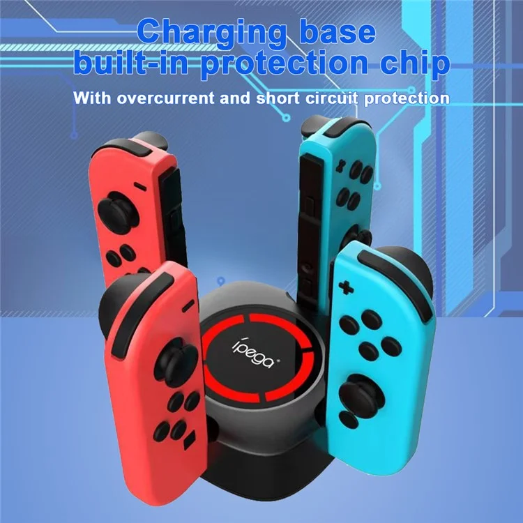 IPEGA PG-9177 Station de charge 4 en 1 pour Nintendo Switch Joy-Con Poste de charge multifonctions avec indicateur