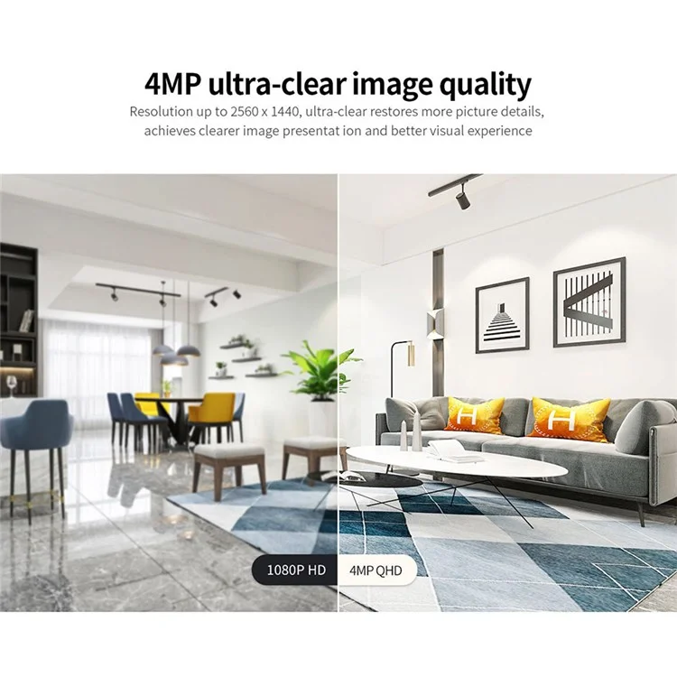 SRIHOME SH038 Security Indoor Security 2.4G/5G Wi-fi Ip-камера 4,0mp HD Night Vision Двухстороннее Аудио-камера Мониторинга Дома - us Plug