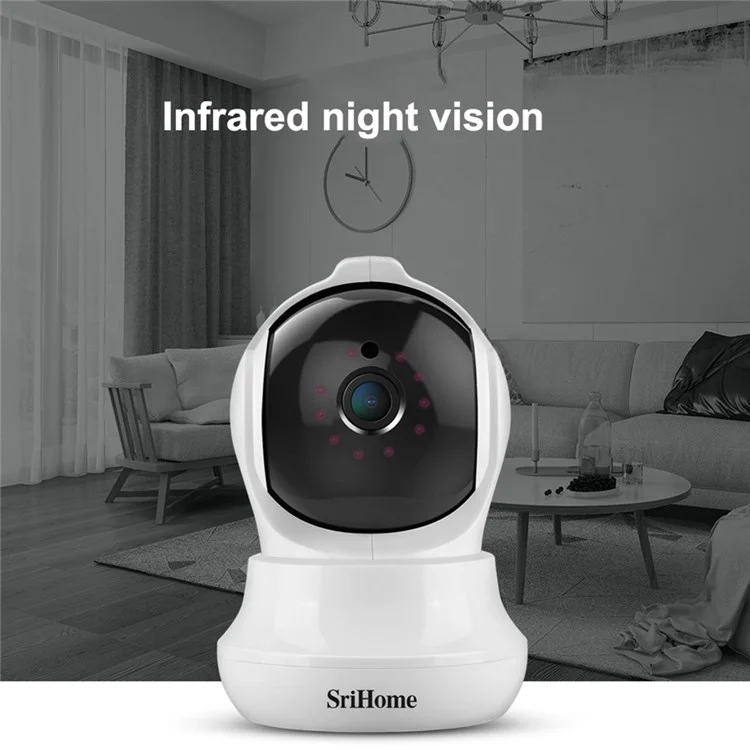 Srihome SH020 3.0MP Cctv-kamera HD Nachtsicht Zwei-wege-sprach-wlan-sicherheitsüberwachungskamera Home Home Security - US -stecker