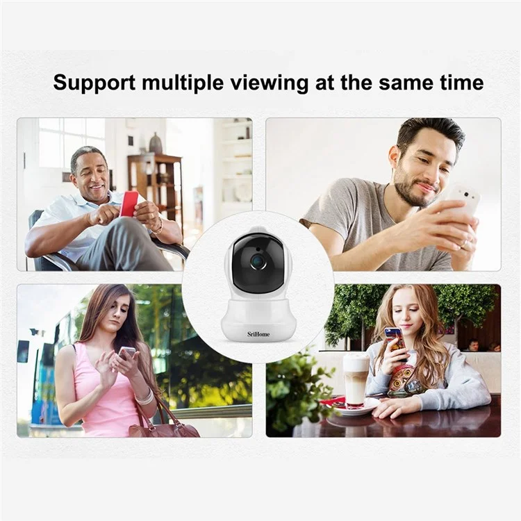 Srihome SH020 3.0MP Cctv-kamera HD Nachtsicht Zwei-wege-sprach-wlan-sicherheitsüberwachungskamera Home Home Security - US -stecker