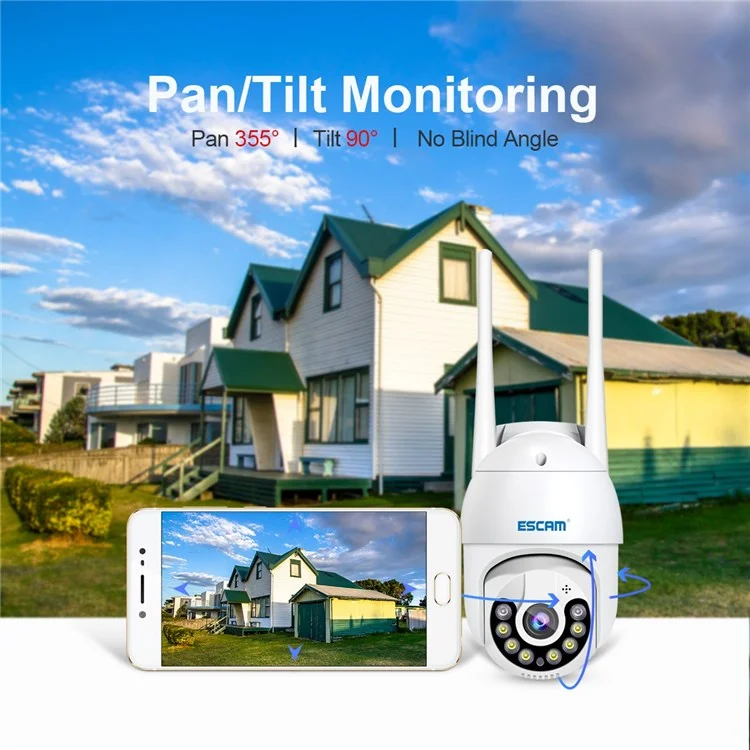 ESCAM QF800 8MP Pan/Tilt AI Rilevamento Umanoide Cloud Storage Telecamera IP WiFi Impermeabile a Doppia Uscita Audio Visione Notturna Telecamera di Sicurezza - Spina UE