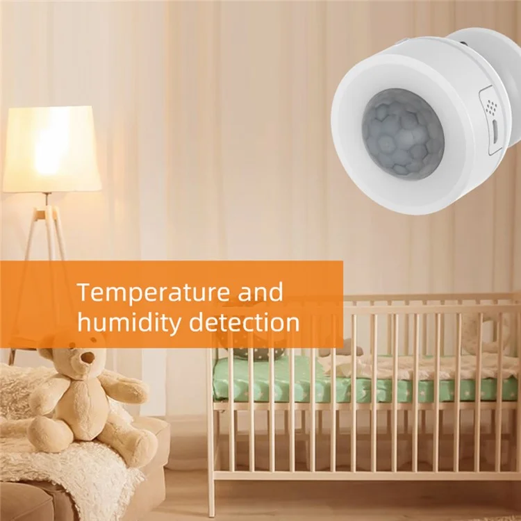 NEO NAS-PD07W 2.4GHz WiFi Motion Sensor with Temperature and Humidity Detections Indoor Human Body Infrared Sensor for Home Smart Device