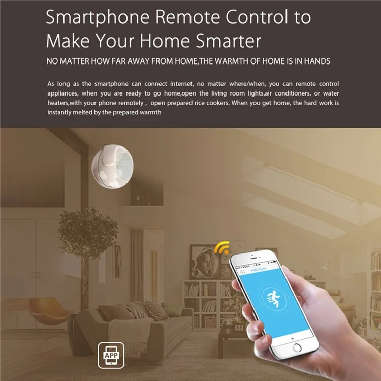 NEO NAS-PD01W Smart 2,4 Ghz Capteur de Mouvement WiFi Sans Fil de Détecteur PIR Infrarouge Support de Téléphone Mobile Contrôle