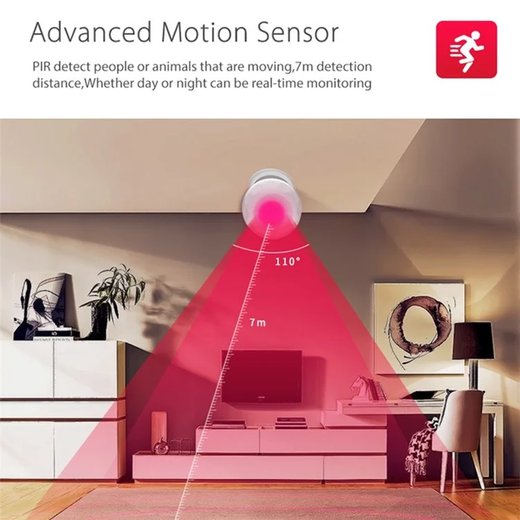 NEO NAS-PD02W Smart Wireless Infrared Sensor PIR Detector 2.4GHz WiFi Motion Sensor com Suporte de Base para Controle de Telefone Celular