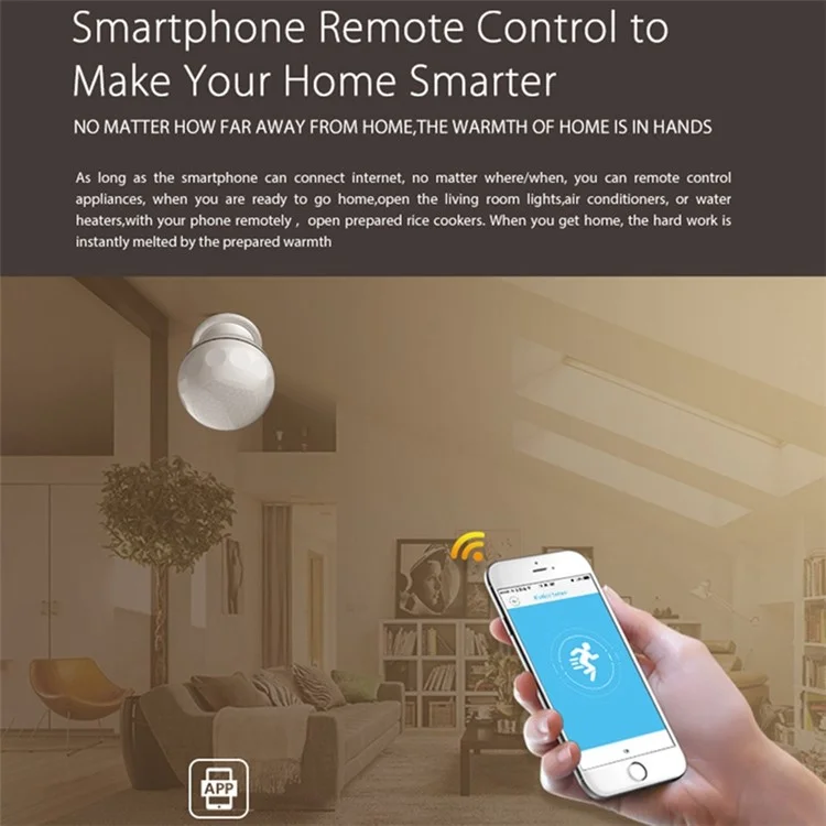 NEO NAS-PD02W Smart Wireless Infrared Sensor PIR Detector 2.4GHz WiFi Motion Sensor com Suporte de Base para Controle de Telefone Celular