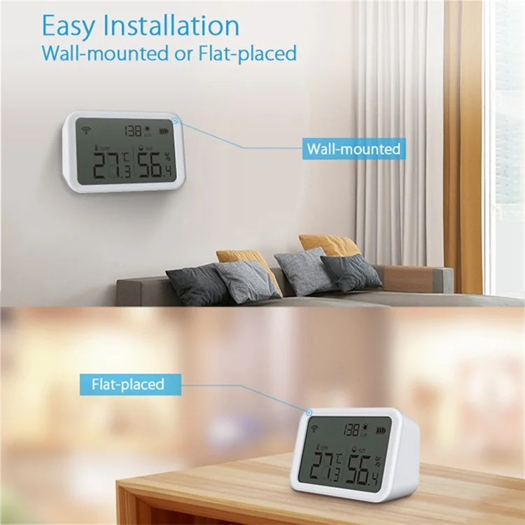 NEO NAS-TH02W Smart WiFi Température Humidité Monitor de Luminance Sans Fil Avec Des Alertes de Notification de L'application