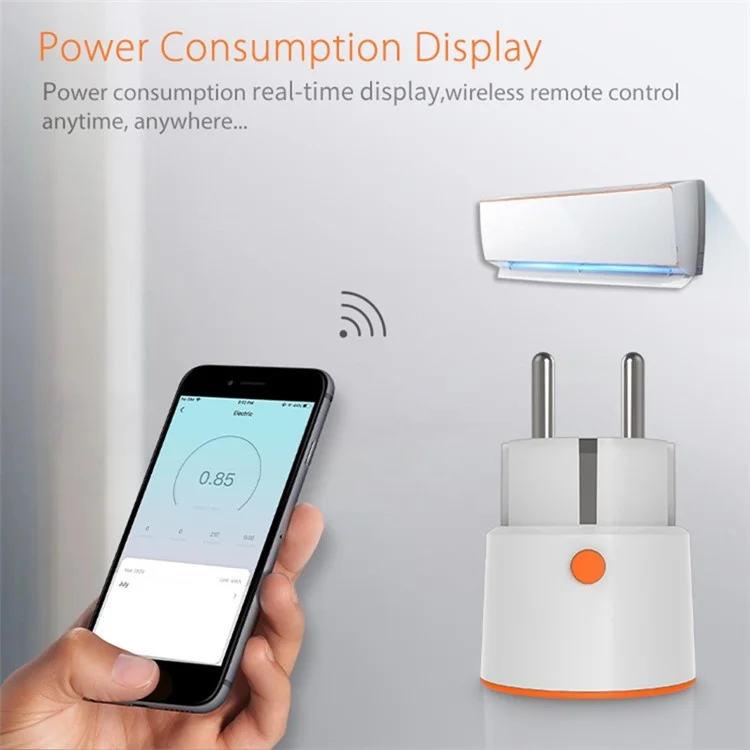 NEO NAS-WR01B Tuya Zigbee Smart Socket 16A 2.4 Ghz Smart Plug Mit Power Metering Support Smartphone-fernbedienung (eu-stecker)