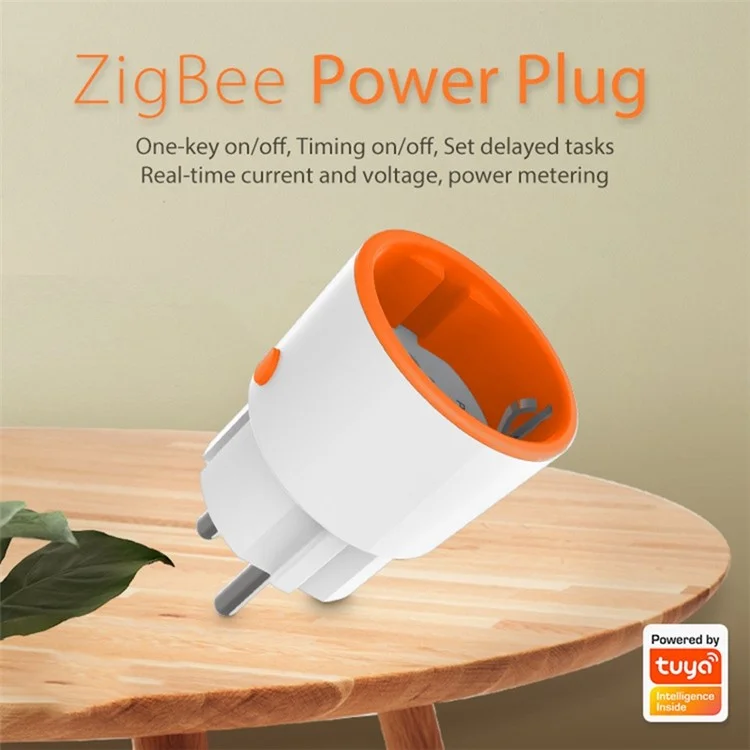 NEO NAS-WR01B Tuya ZigBee Smart Socket 16A 2.4GHz Smart Plug with Power Metering Support Smartphone Remote Control (EU Plug)