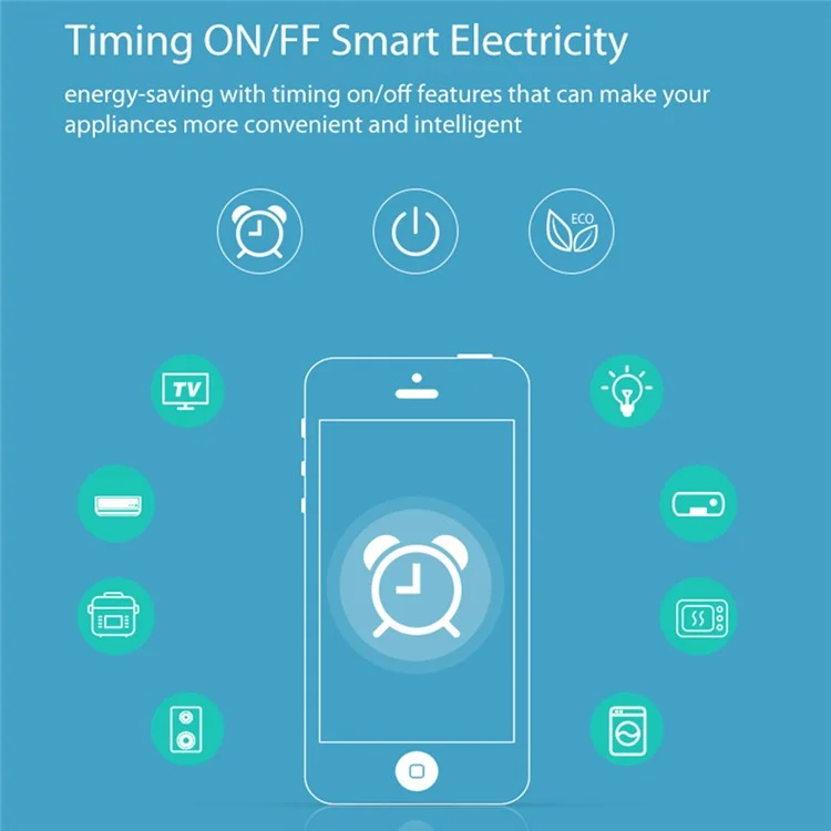 NEO NAS-WR01W-16A Smart Home WiFi Plug 16A Current Mini Outlet Socket Remote Control Compatible with Alexa Google - Spina UE