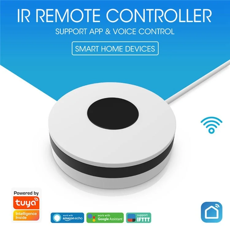 NEO NAS-IR02W Smart Home IR Infrared Remote Control Voice Controlled for TV Air Conditioner, Audio, Compatible with Alexa - White