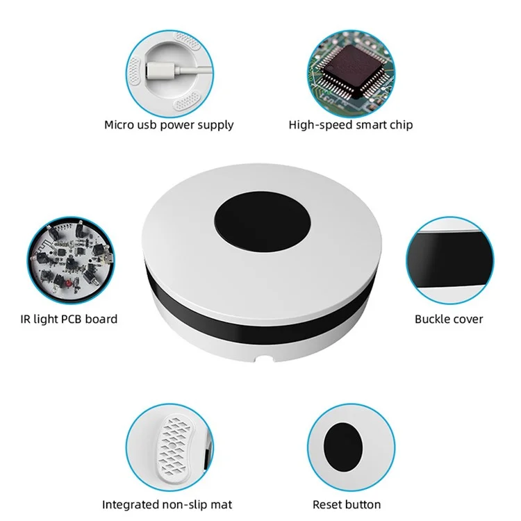 NEO NAS-IR02W Telecomando IR intelligente per casa compatibile con Alexa per TV, condizionatori, audio - Bianco 